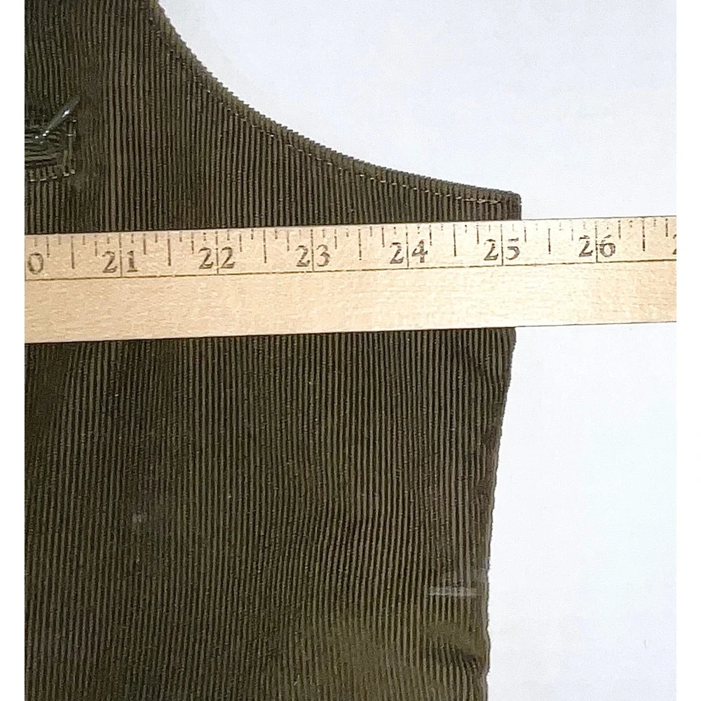 Kroon Corduroy Vest Mens XL Olive Green 5-Button Pockets Professor Dark Academia
